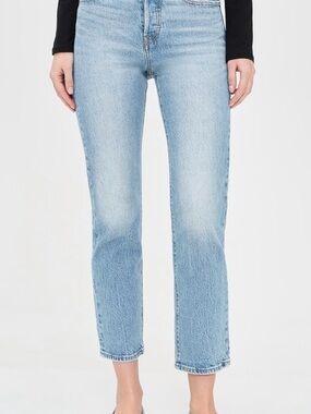 Levi's Light Blue Cropped Straight Jeans